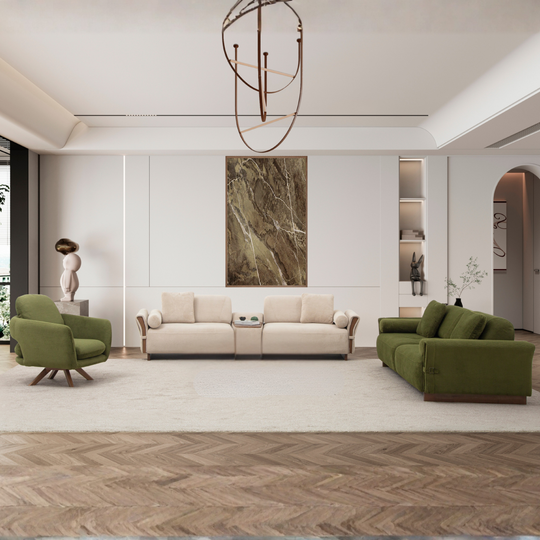 Set Canapea cu Recliner si Fotolii, Velia