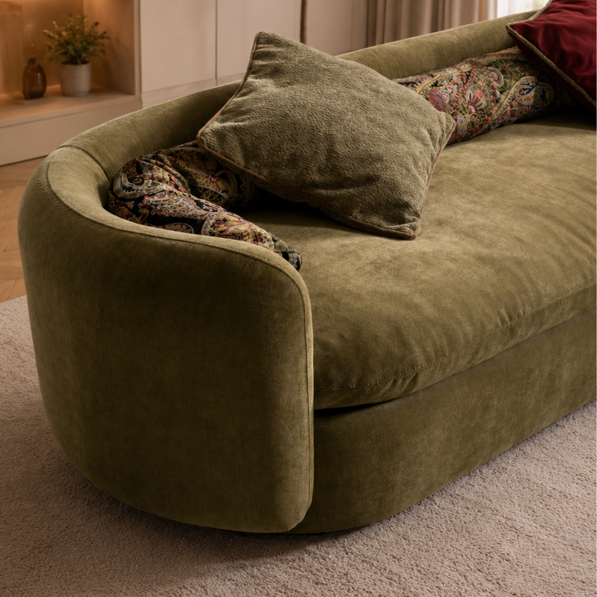 Colțar Modular Bellagio – Eleganță italiană în material bouclé