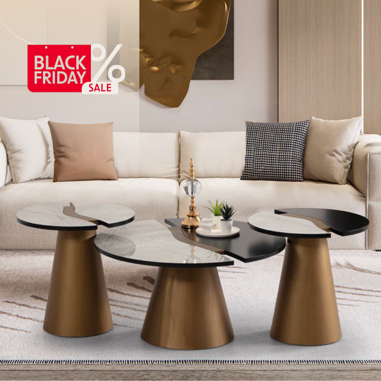 Set Masute 3 masutede cafea, Eksen Deco