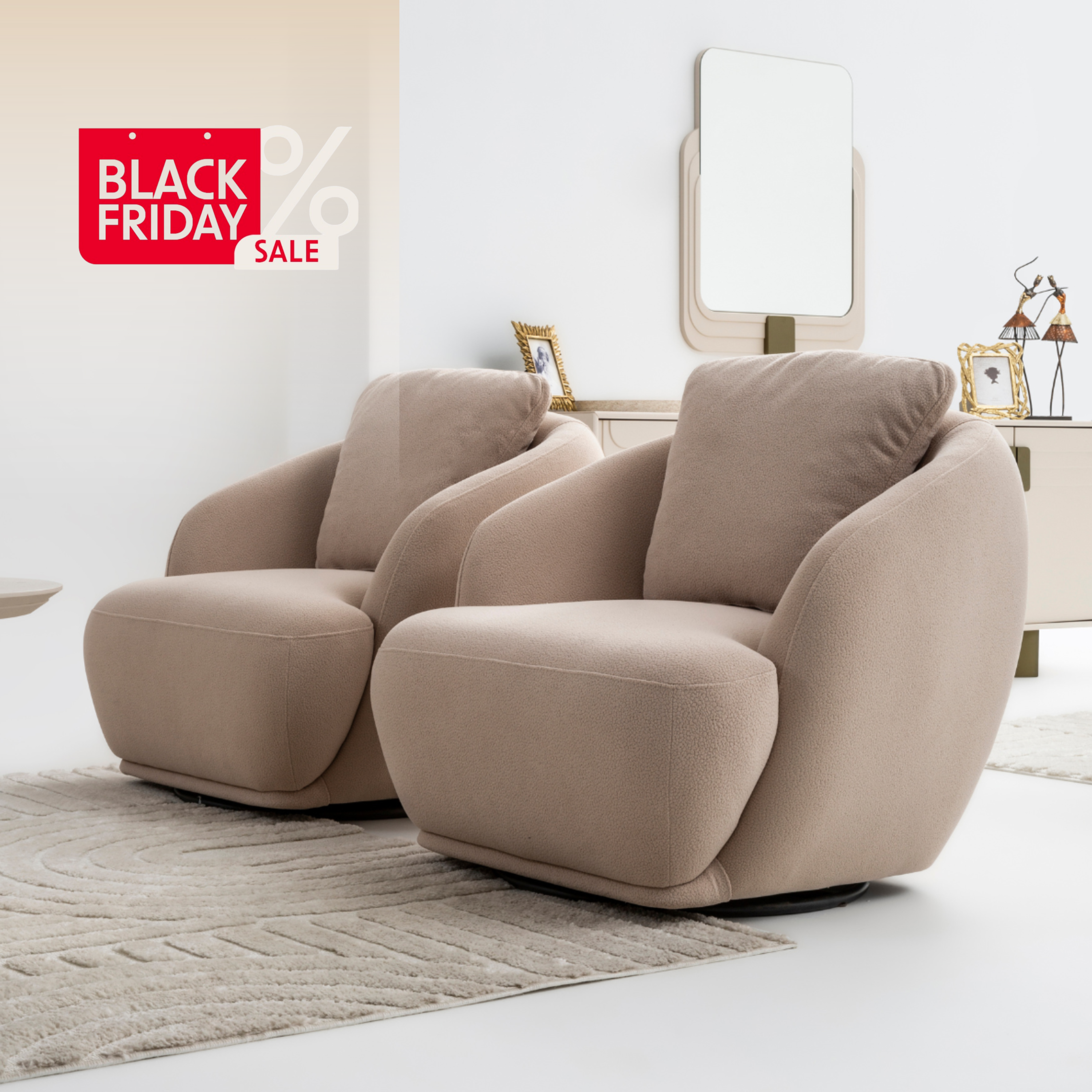 Fotoliu Modern, Lily crem