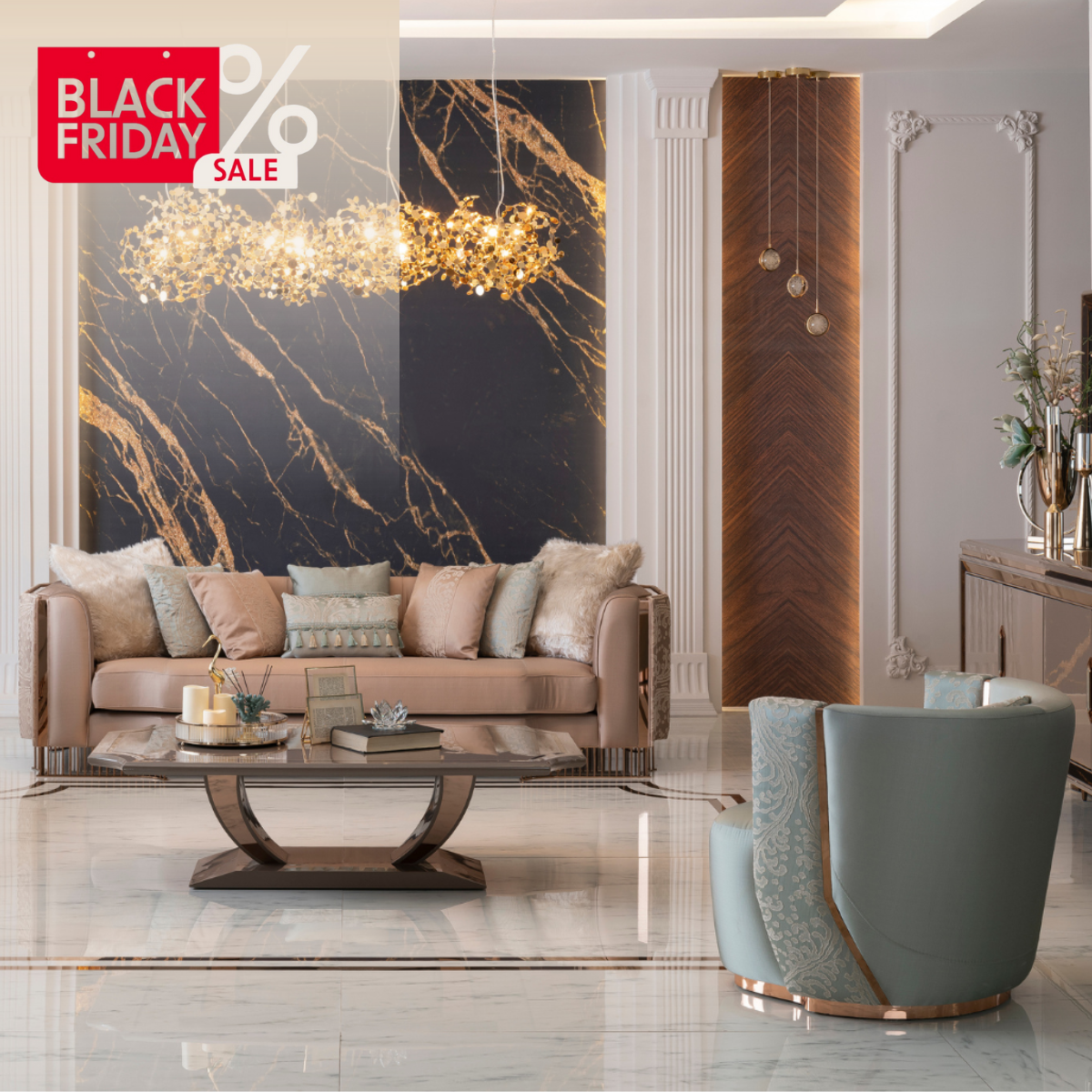 Set Canapea Cu Fotolii 3.1.1. si masuta cafea, Livella