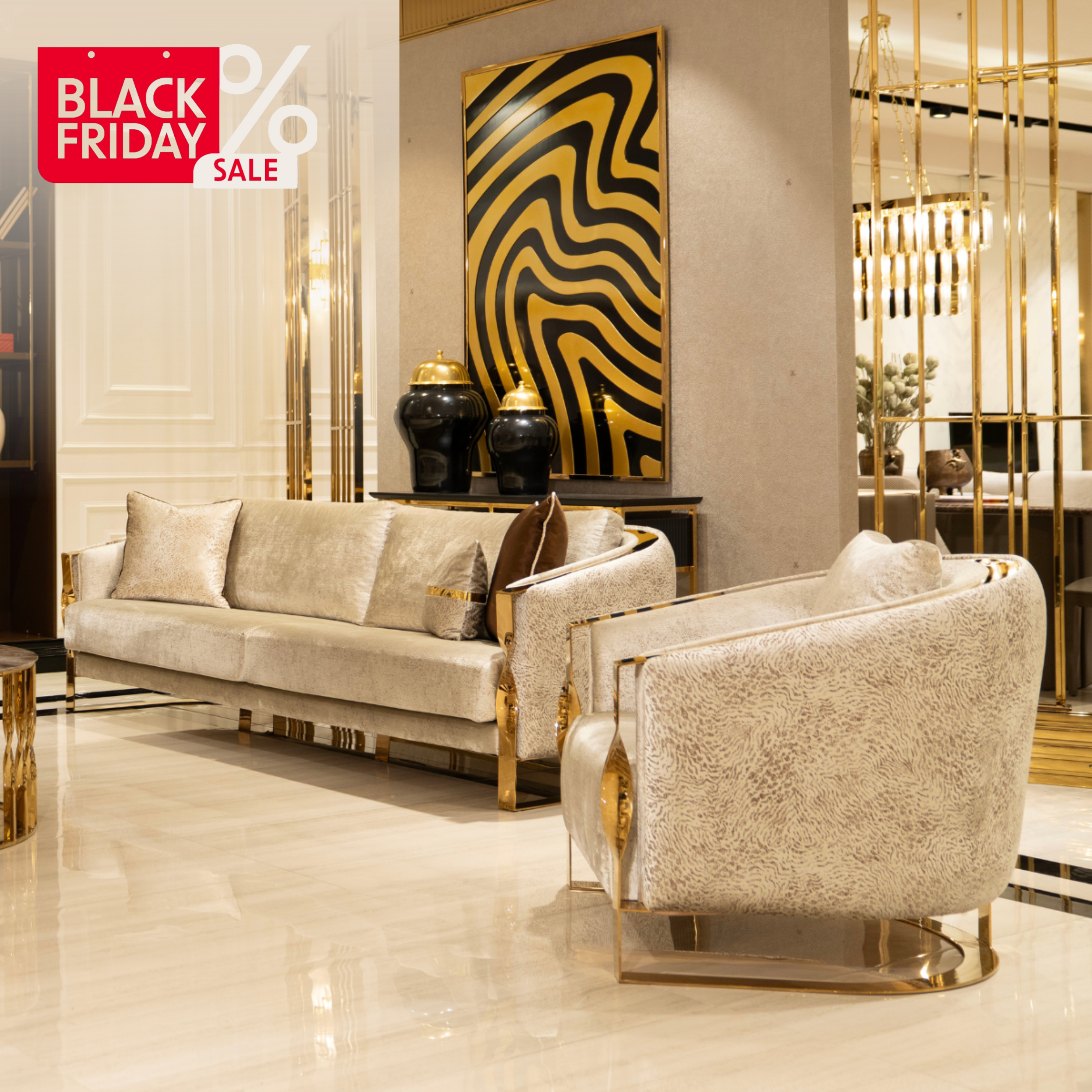 Set Canapea cu 2 Fotolii, Luna R