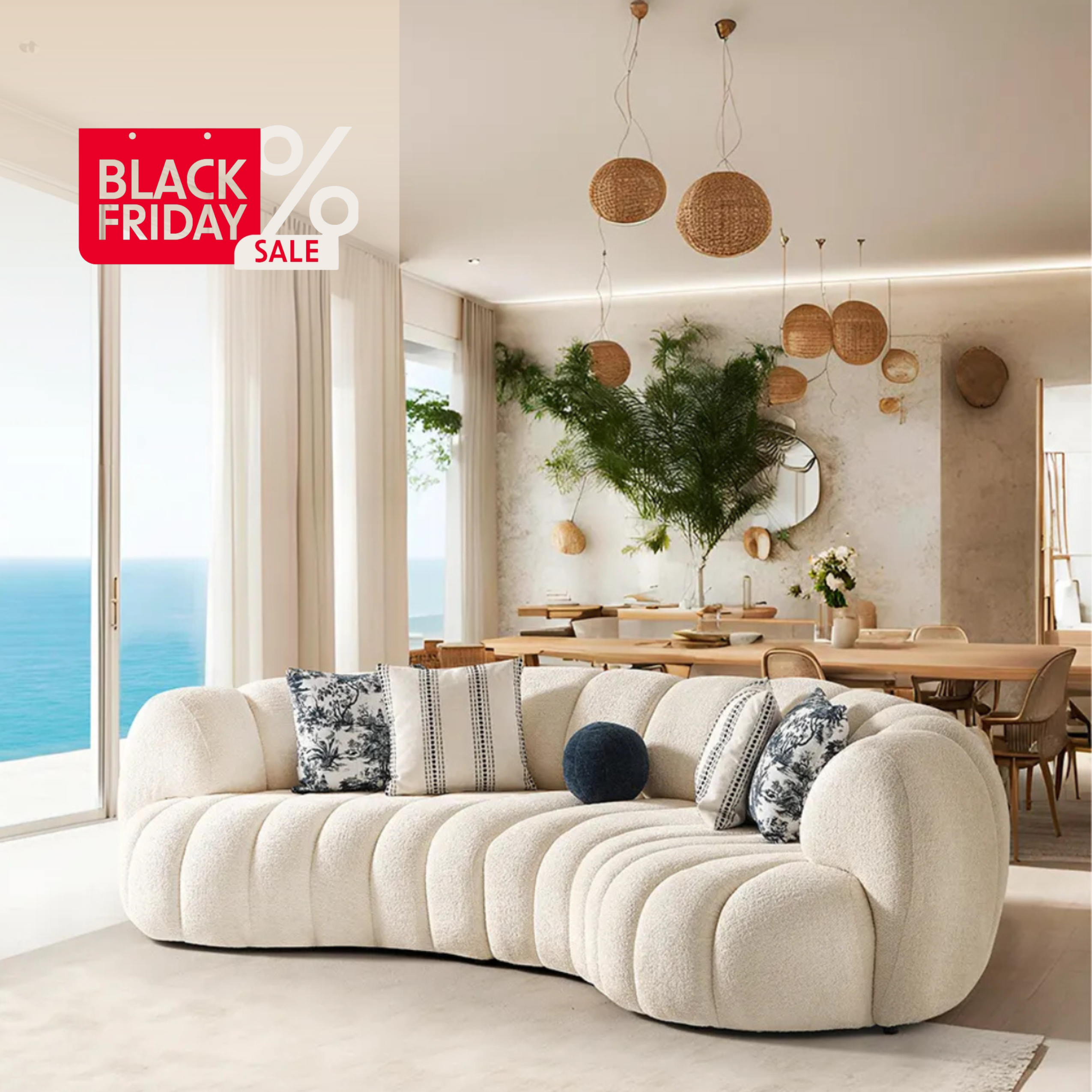 Canapea Bucle 4 locuri  , Alegria