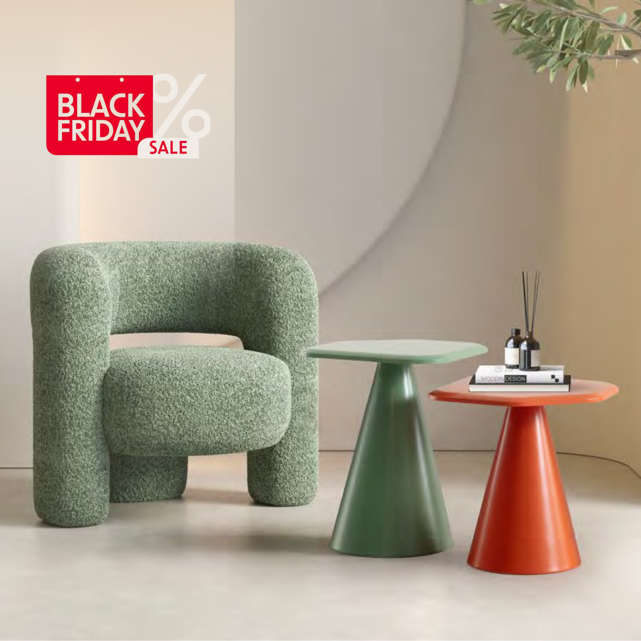 Set Masute de cafea laterale, Cloud Deco