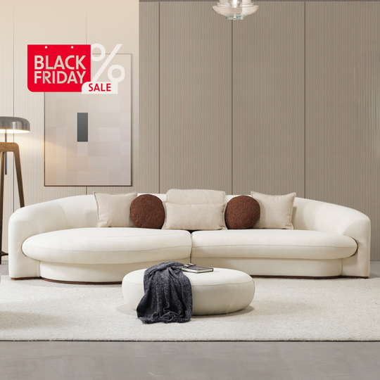 Canapea Bucle,Vivaldi ,crem