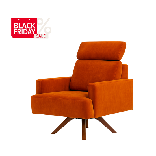 Fotoliu cu Tetiere Reglabile, Santorini portocaliu