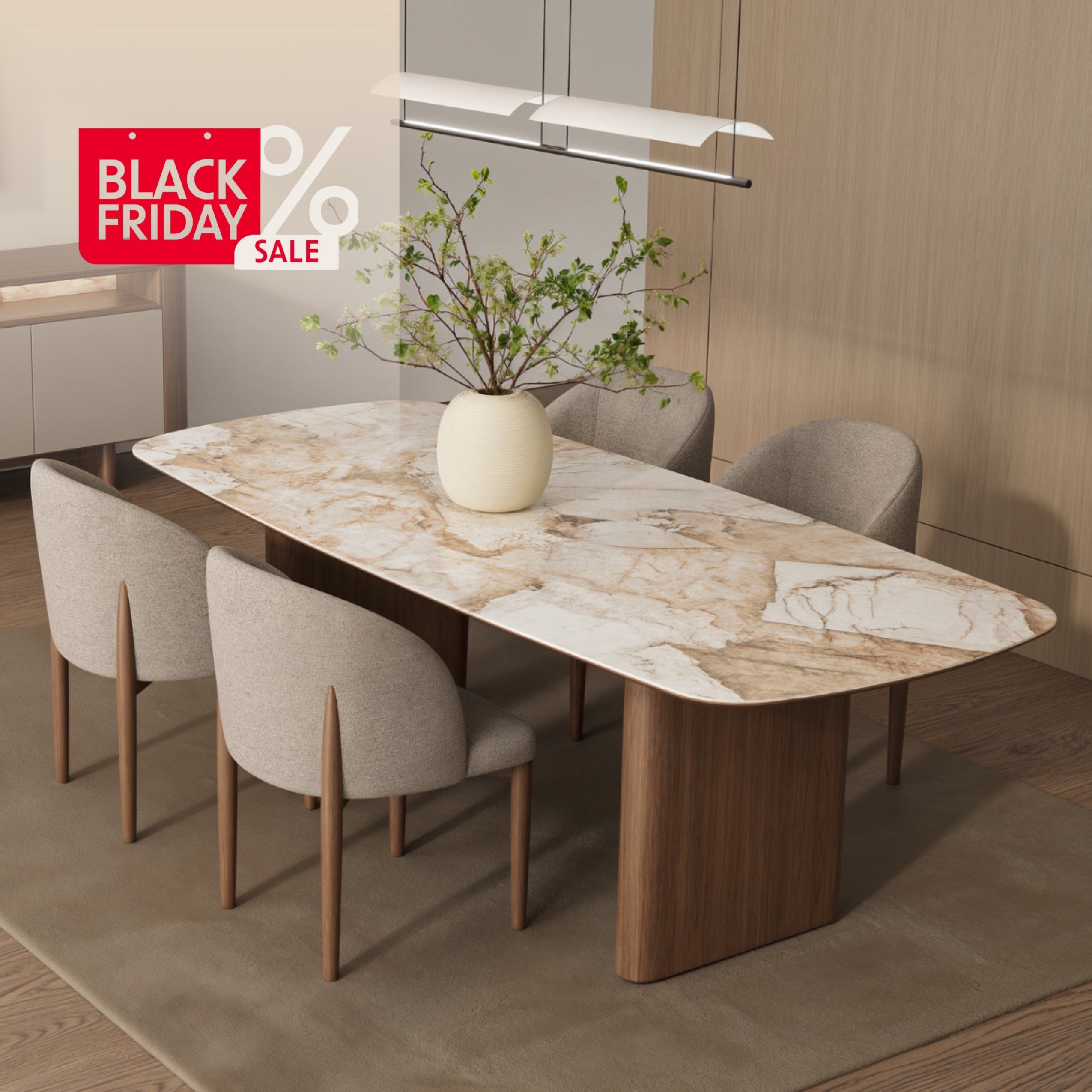 Masa de Dining Moderna, Destina cu blat ceramica