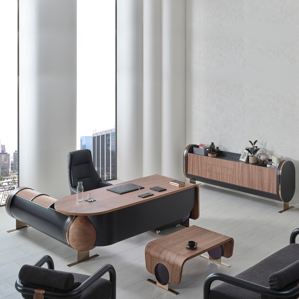 Birou managerial de lux, Genesus Walnut