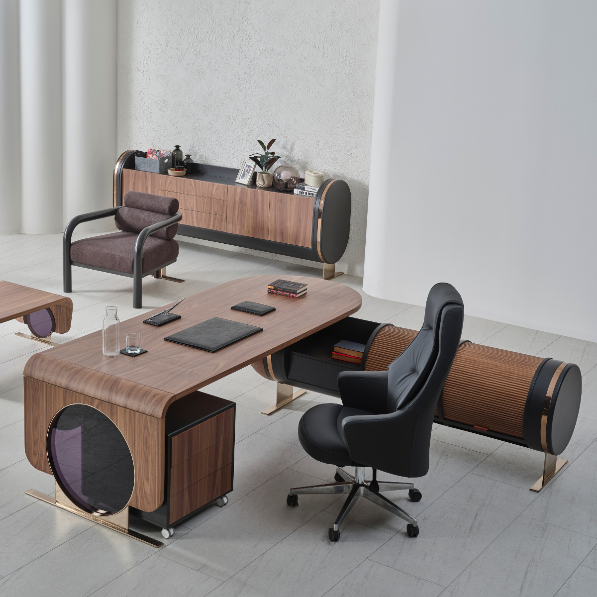 Birou managerial de lux, Genesus Walnut