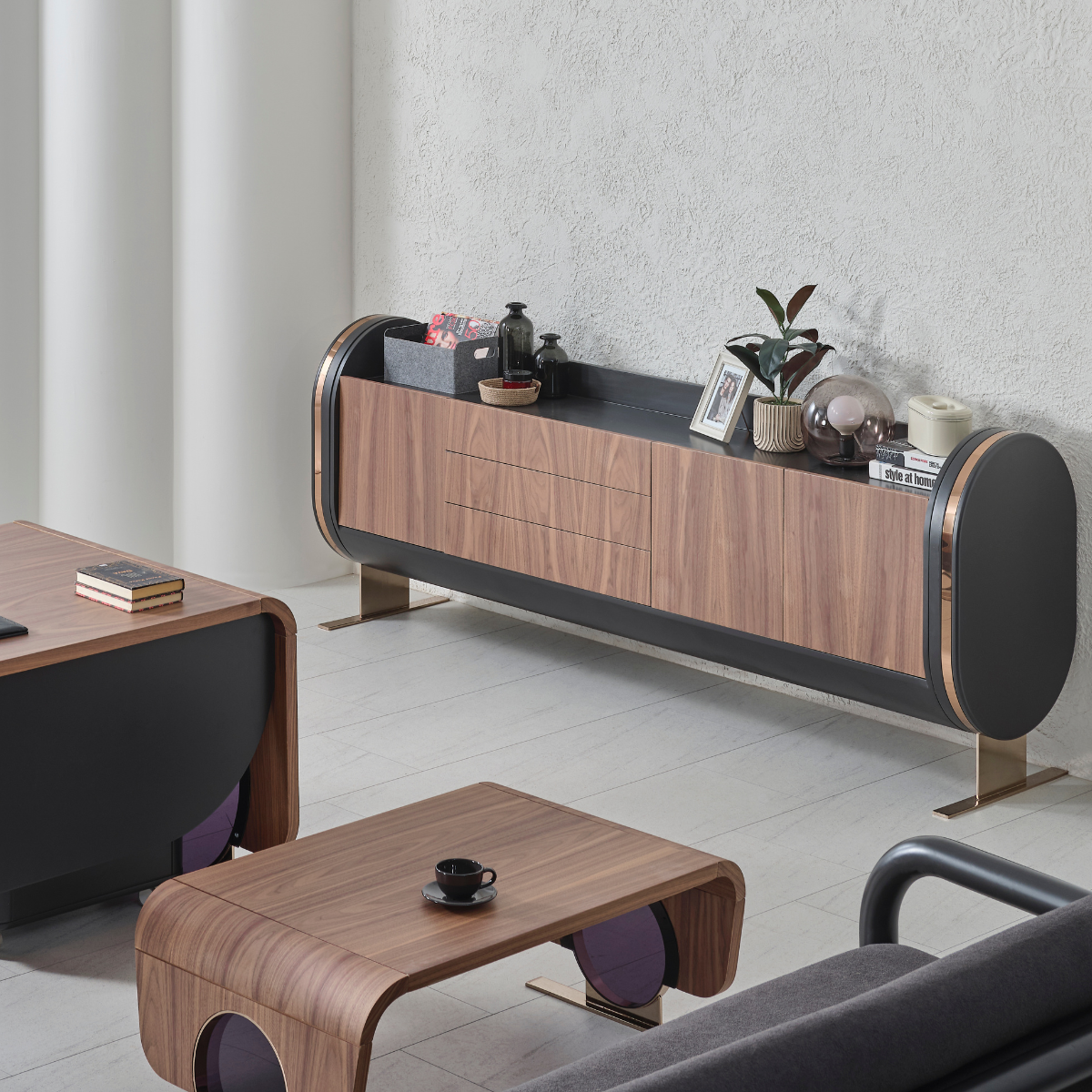 Birou managerial de lux, Genesus Walnut