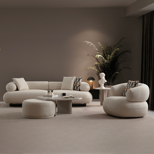 Set Canapea Bucle cu Fotolii, Glamour