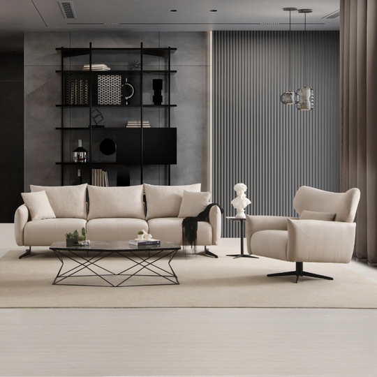 Set Canapea Moderna cu Fotolii, Caval