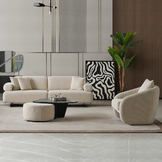 Set Canapea Moderna cu 2 Fotolii, Ella