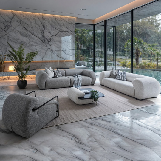 Set Canapea Moderna cu Fotolii, Ghost