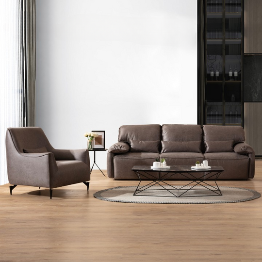 Set Canapea Moderna Extensibila cu Fotolii, Glance