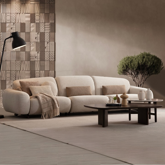 Set Canapea Bucle cu 2 Fotolii, Lina