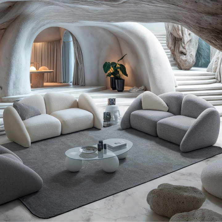 Canapea Modulara Bucle, Stone