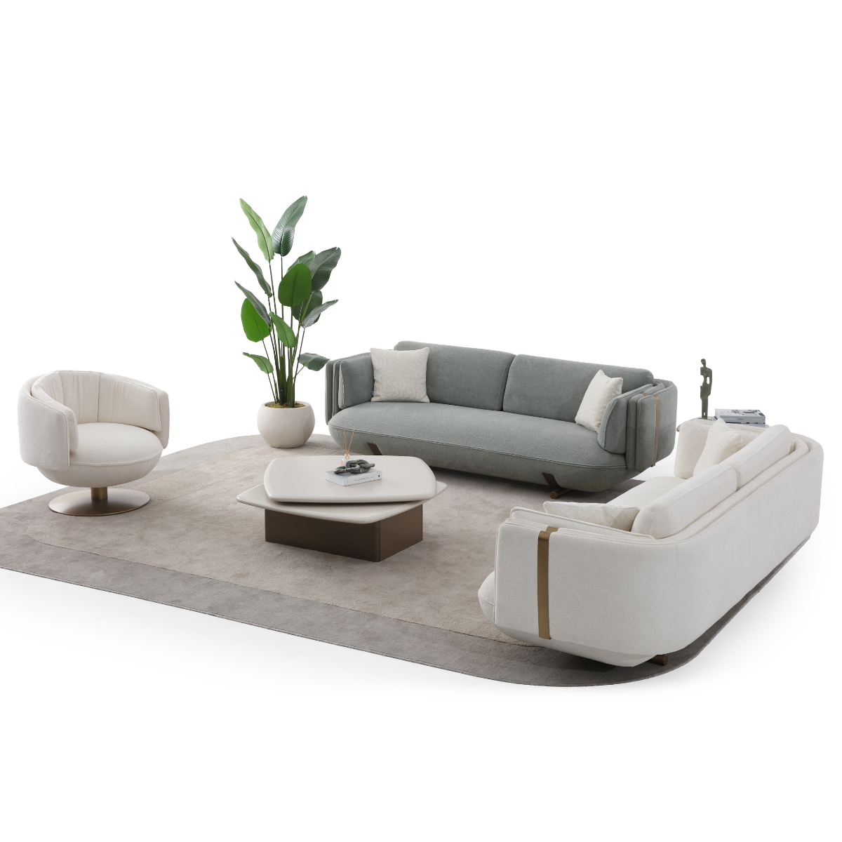 Set Canapea Moderna cu Fotolii, Anetta