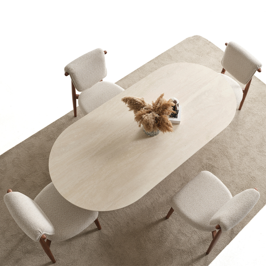 Set Masa cu blat din marmura si 4 Scaune, Crown