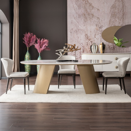 Masa de Dining de Lux , Elipse