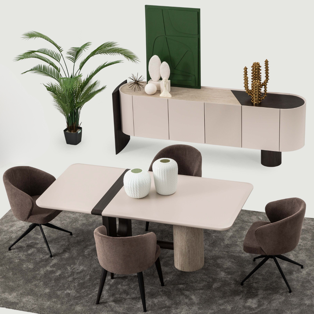 Comoda Dining de lux, Fin