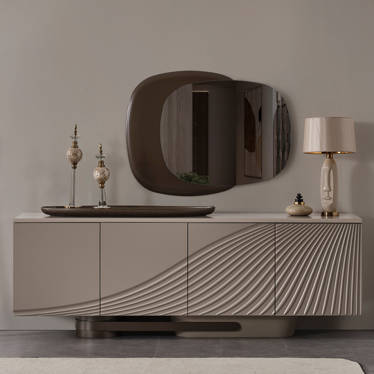Comoda de Dining Moderna cu Oglinda, Lara