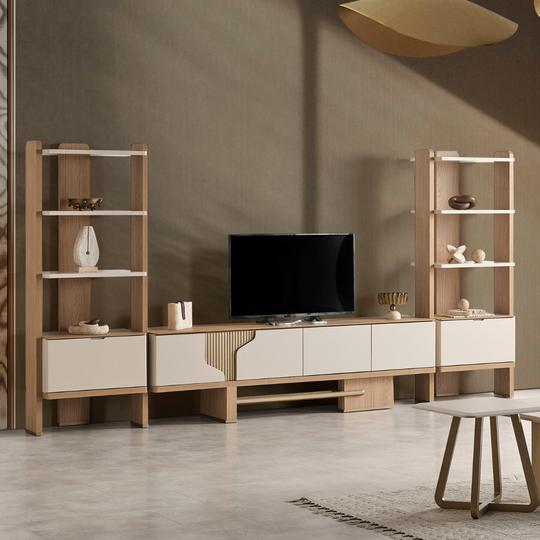 Comoda Tv Moderna cu Etajere, Nevada