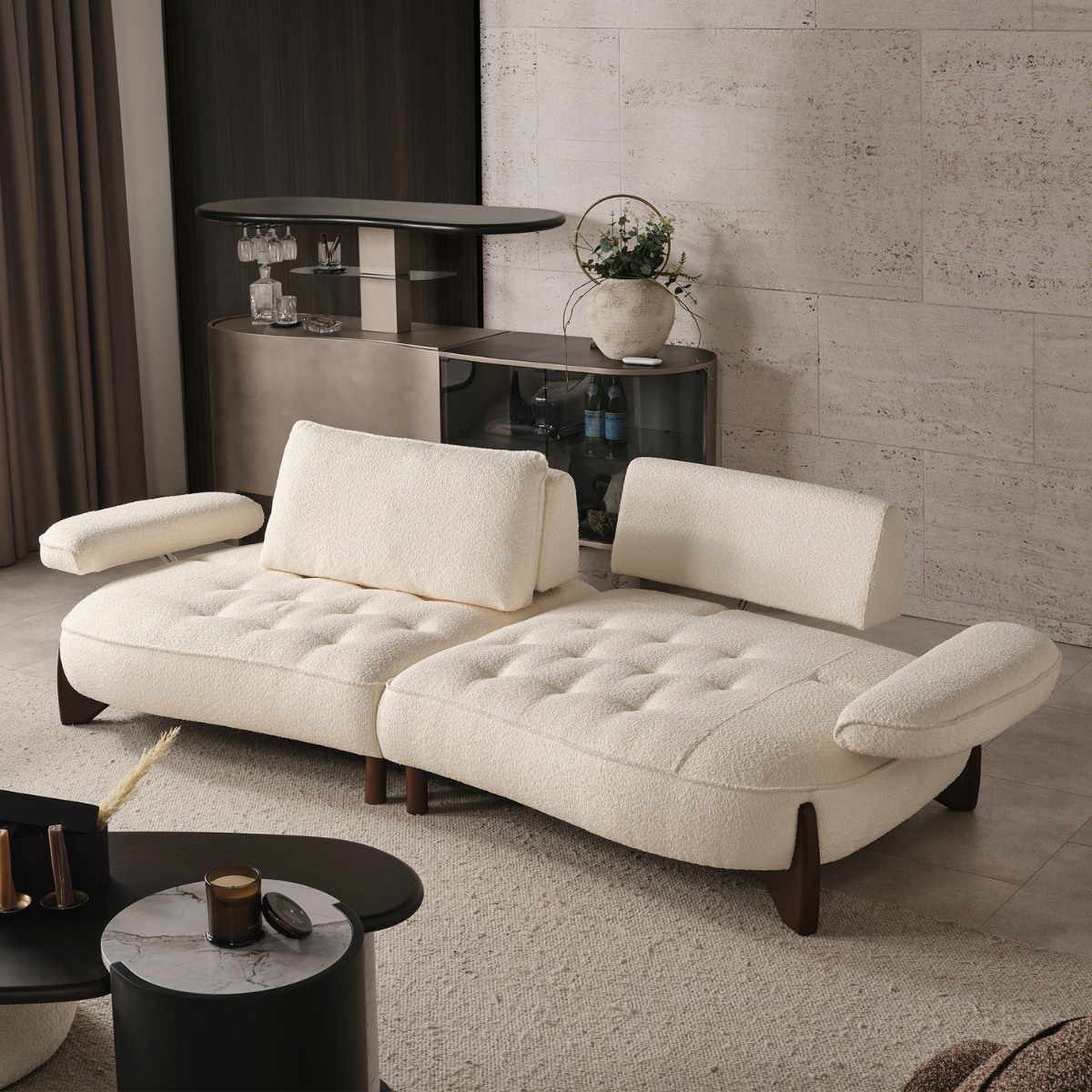 Set Canapea Bucle cu Fotolii, Tesla