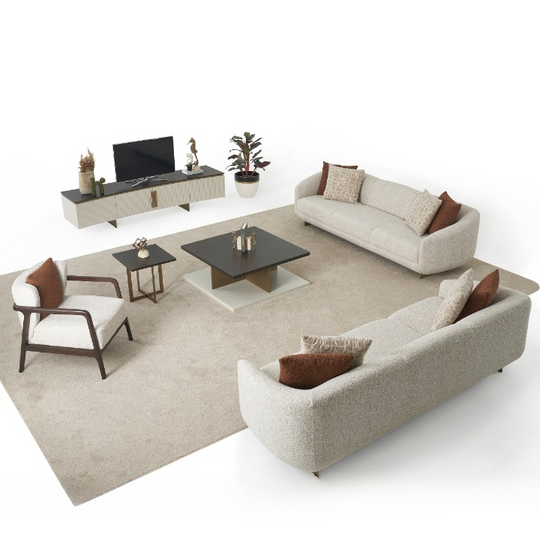 Set Canapea Moderna cu 2 Fotolii, Wave