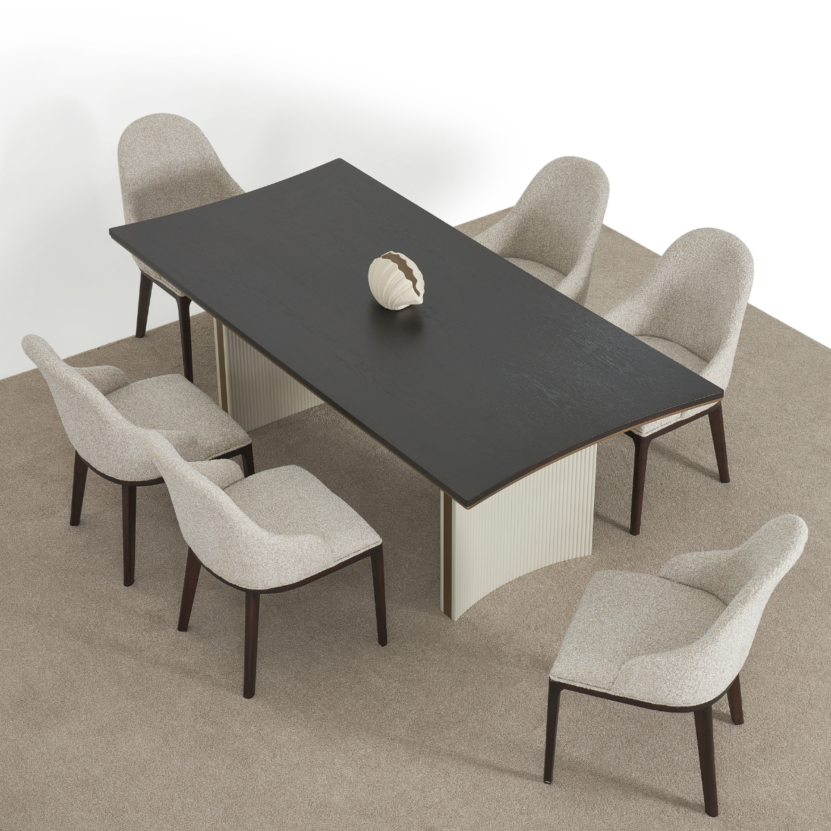 Set Masa de Dining cu Scaune, Wave