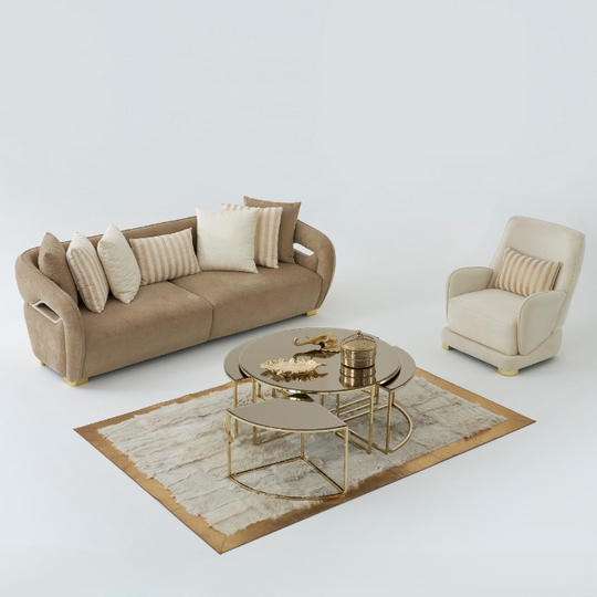 Set Canapea de 3 locuri cu Fotolii, Milano H