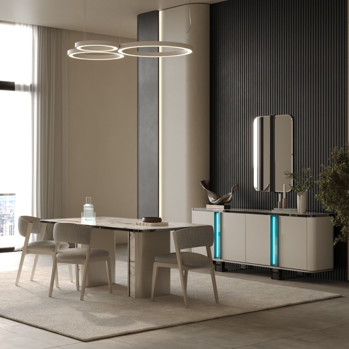 Comoda de Dining cu oglinda, Diamond S