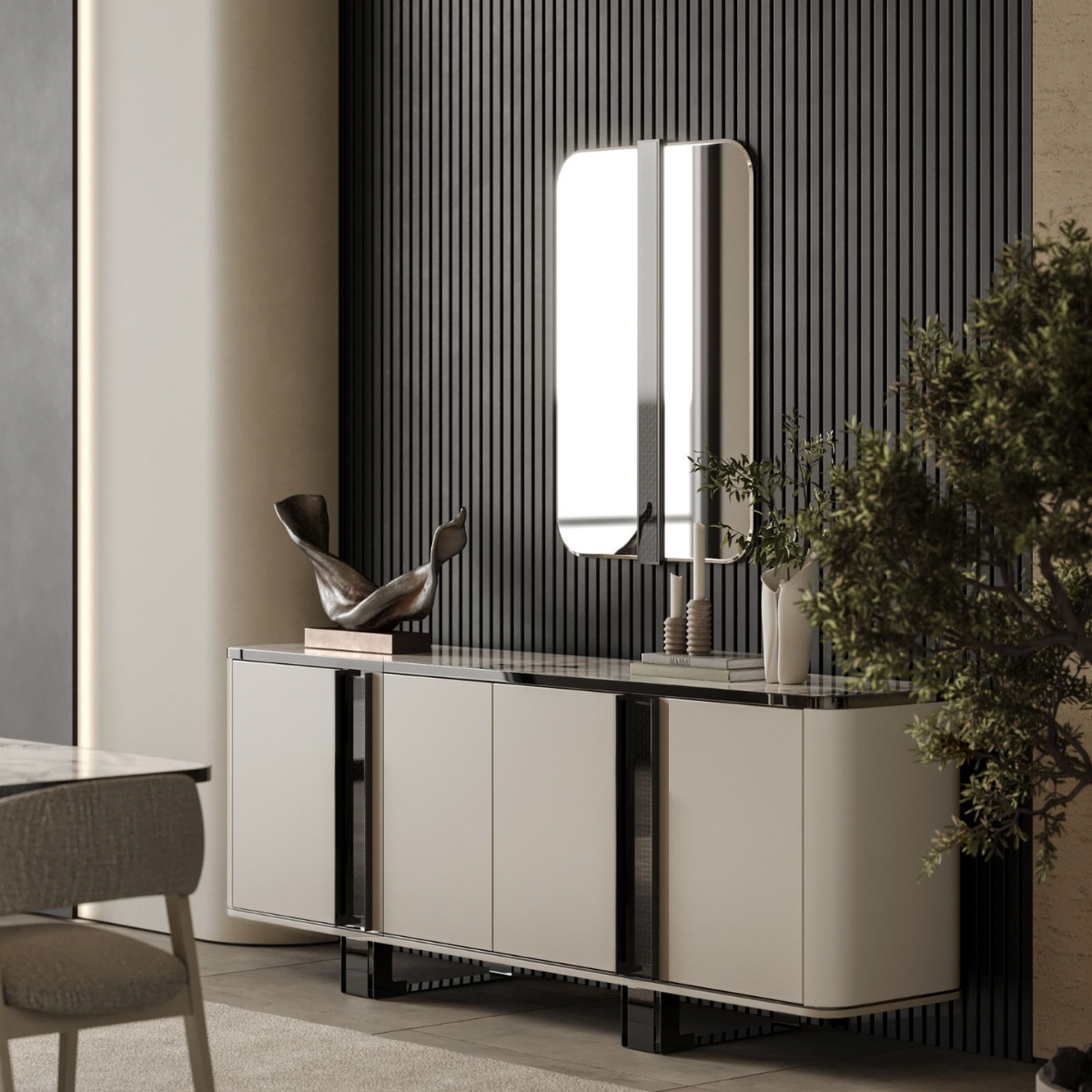 Comoda de Dining cu oglinda, Diamond S