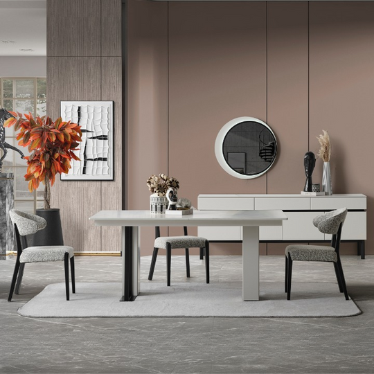 Set Masa de Dining Extensibila cu Scaune, Ashley