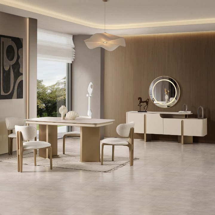 Set Masa de Dining cu Scaune, Bodrum