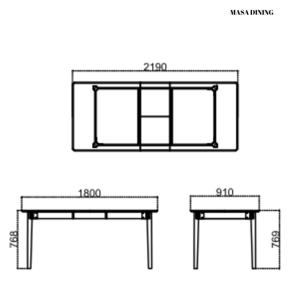 Masa Moderna de Dining Extensibila, Myra