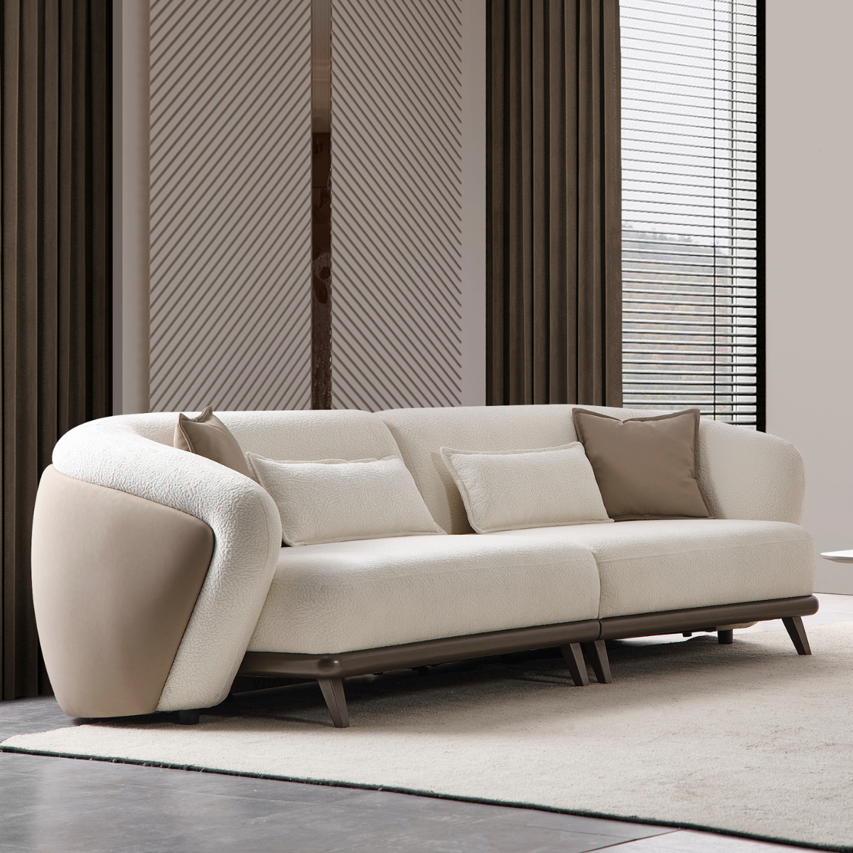 Set Canapea Moderna cu 2 Fotolii, Lara