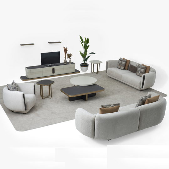 Set Canapea Moderna cu 2 Fotolii, Moment