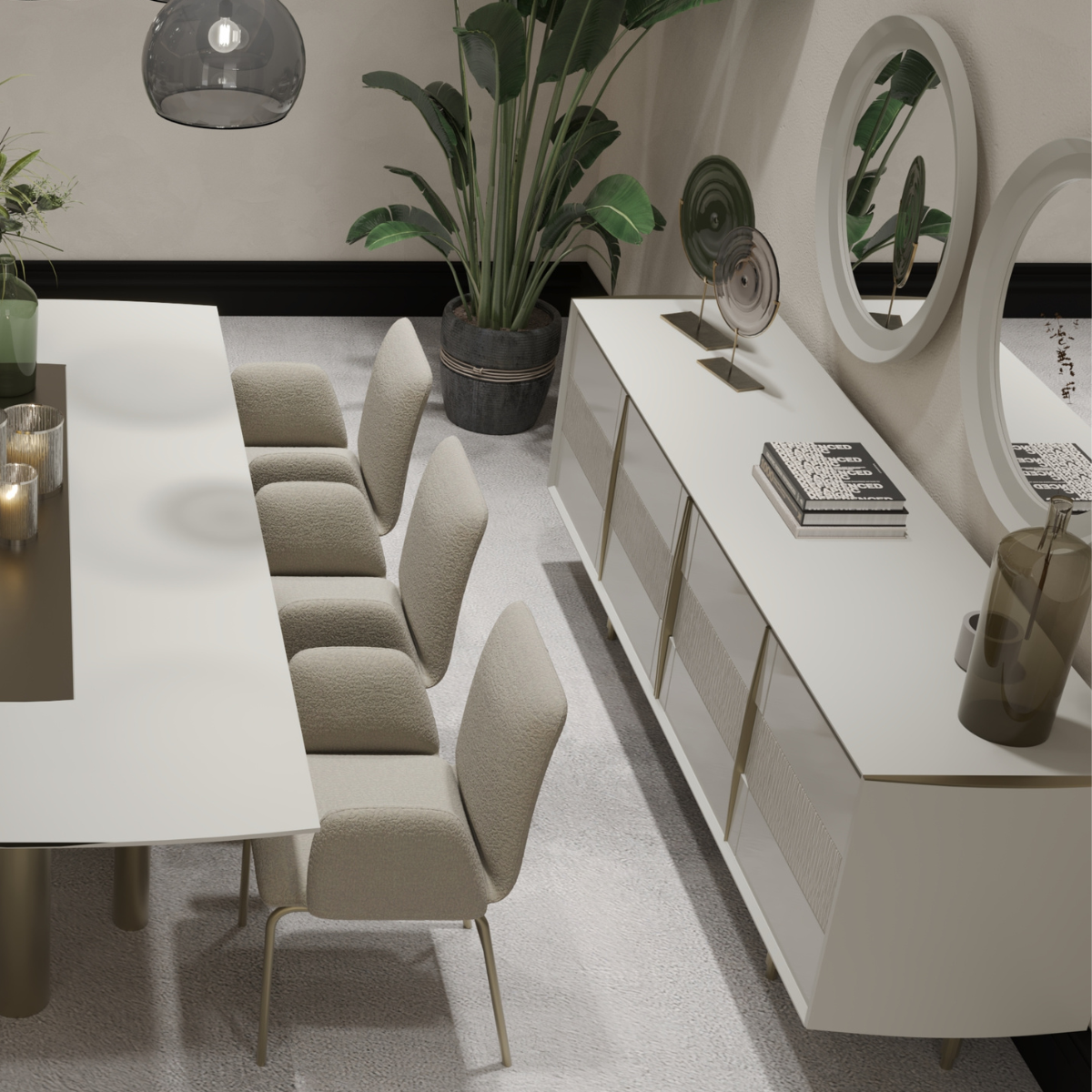 Set Masa de Dining cu Scaune, Porto M