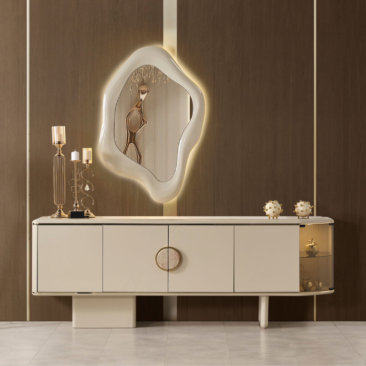 Comoda de Dining cu Oglinda, Ciragan