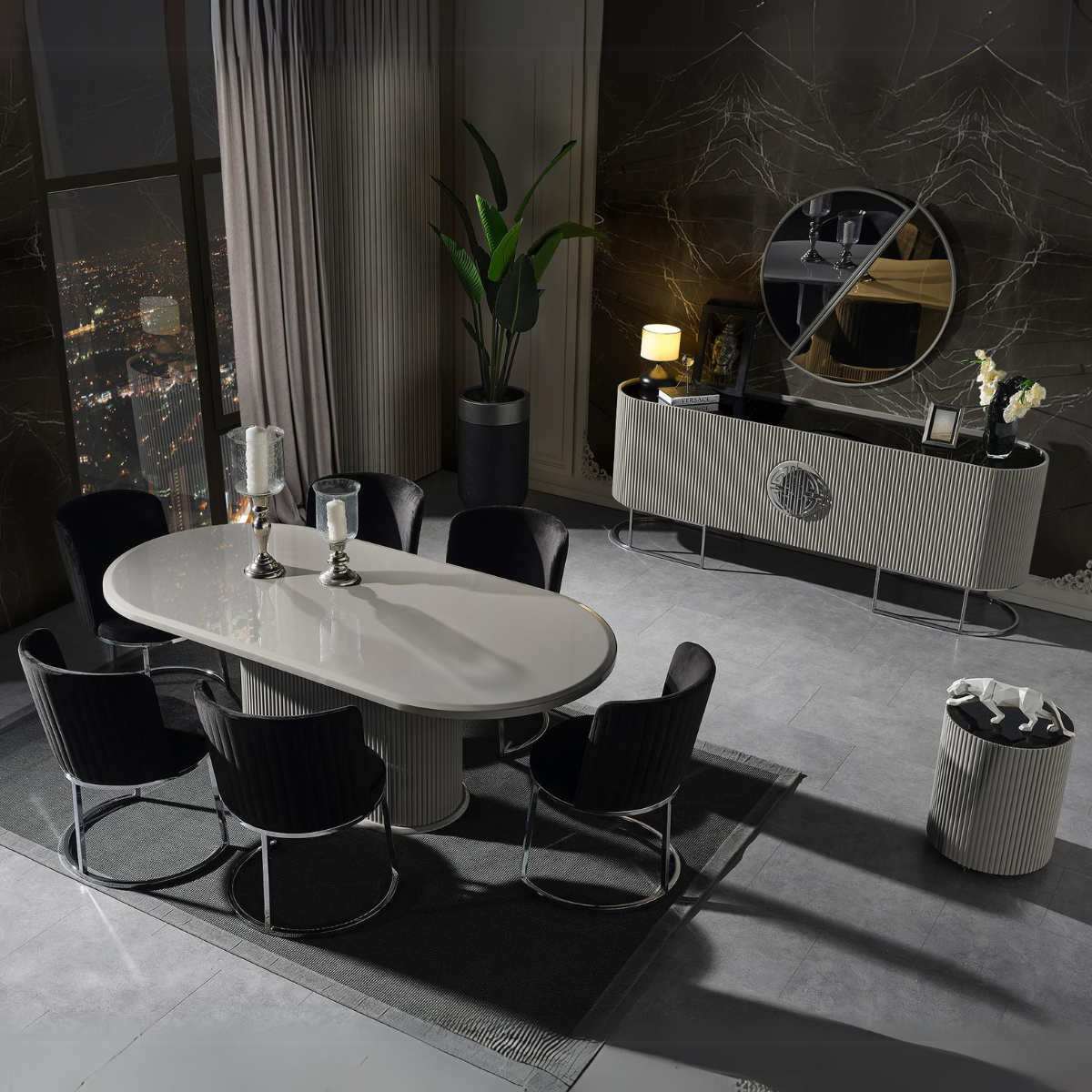 Colecția de Living si Dining de lux, Majestic Grey G