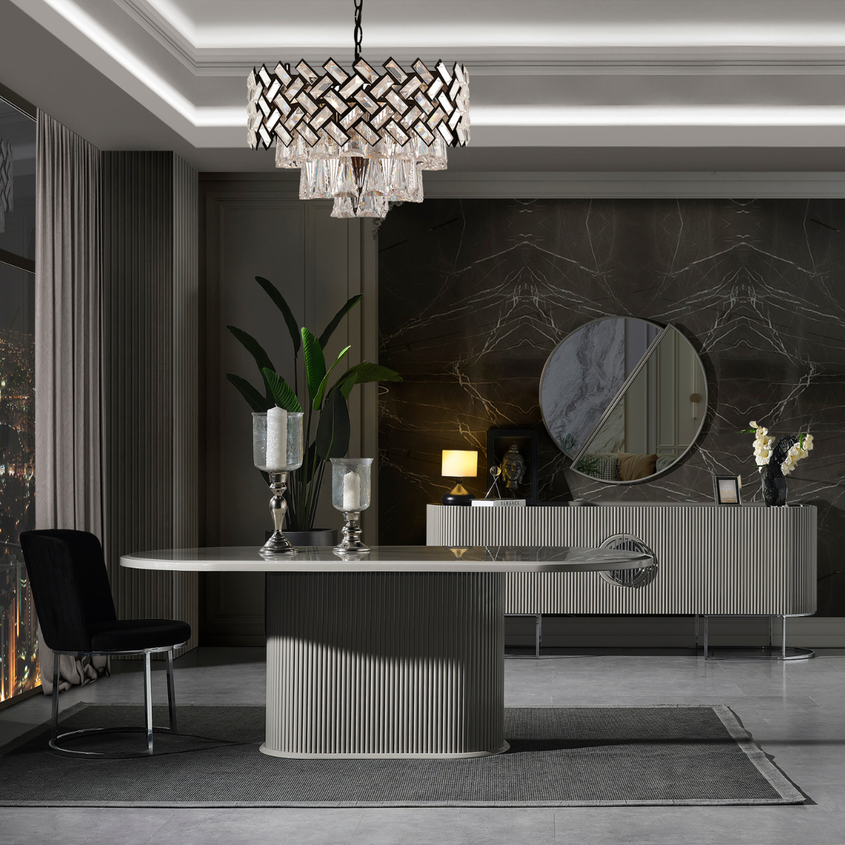 Colecția de Living si Dining de lux, Majestic Grey G