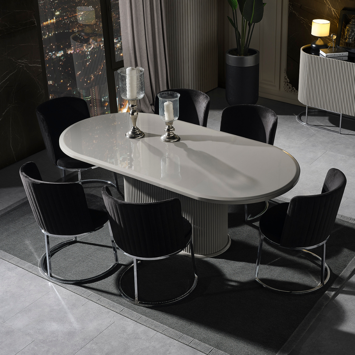 Colecția de Living si Dining de lux, Majestic Grey G