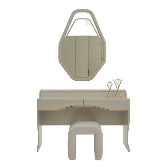 Comoda de Dormitor cu Oglinda si Taburet, Milano H