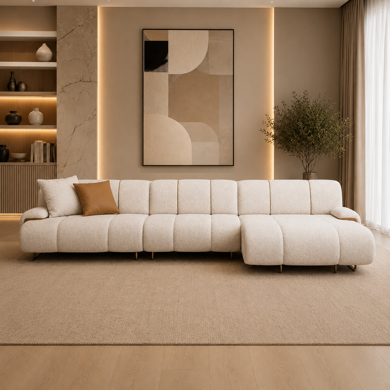 Colțar Modular Bucle cu extensie ,Terra