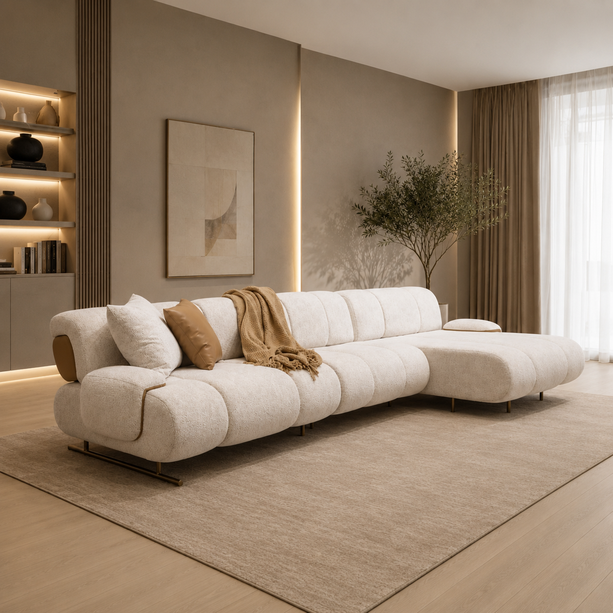 Colțar Modular Bucle cu extensie ,Terra