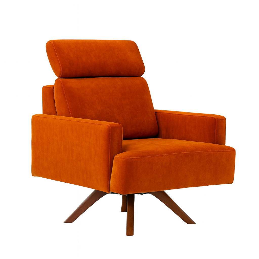 Fotoliu cu Tetiere Reglabile, Santorini portocaliu