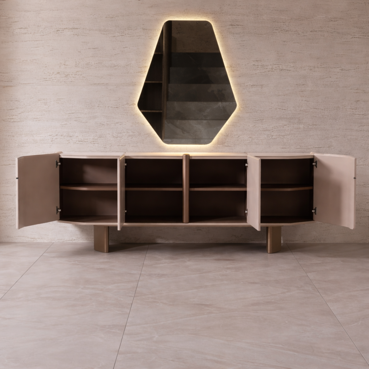 Comoda De Dining Cu Oglinda, Sierra