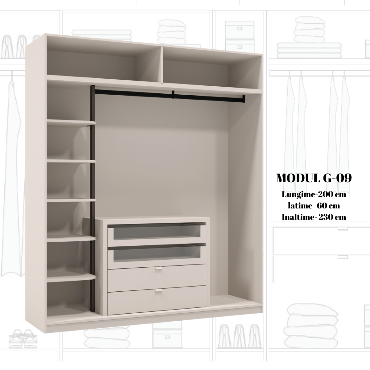 Dulap modular de lux, Ara