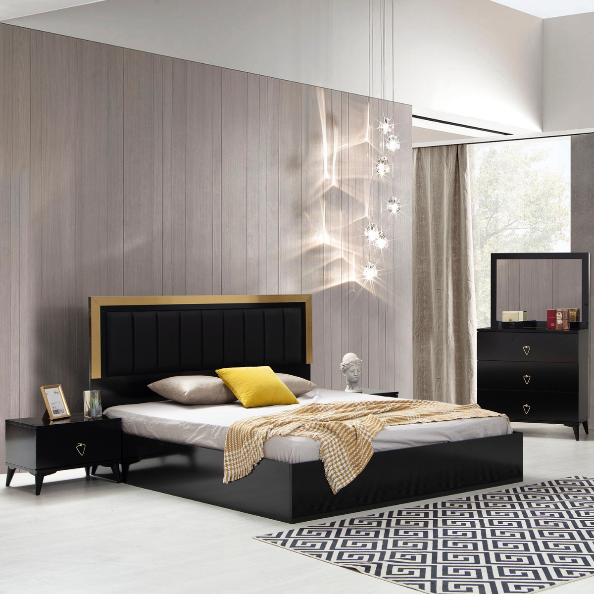 Dormitor modern, Ruya Black